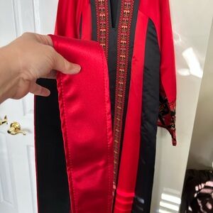 Elegant Red and Black Maxi Dress